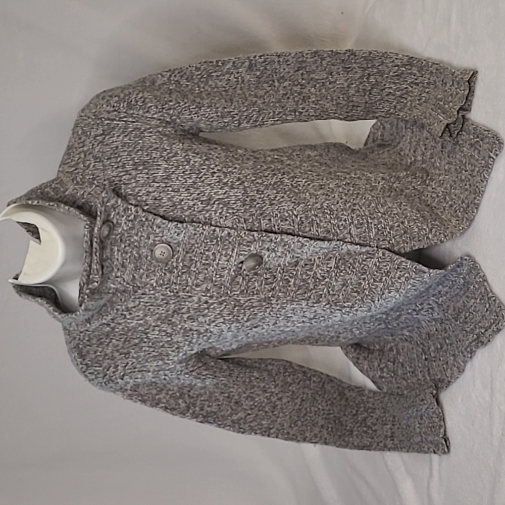 Theory wool long-sleeve sweater, button up cardigan